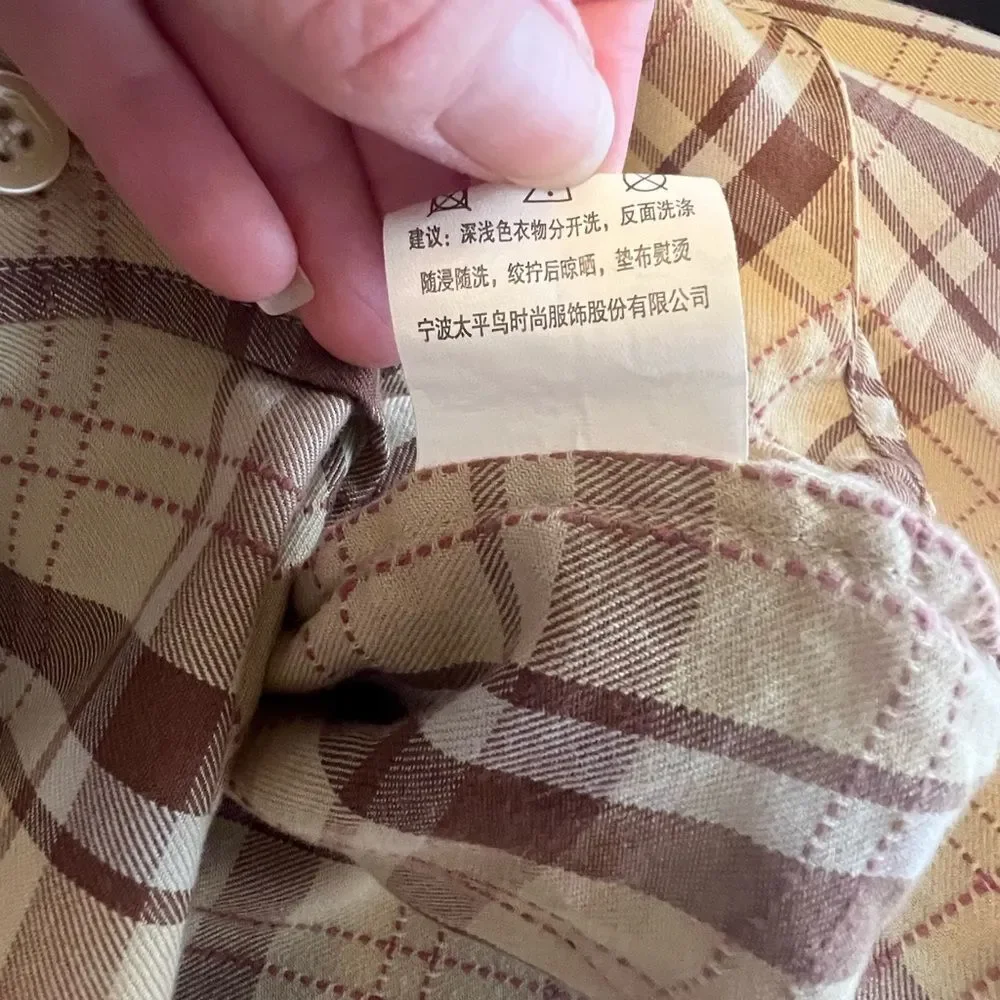 Peacebird Style Grunge Plaid‎ Buttondown Shirt - Picture 8 of 8